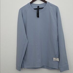 Lululemon, New With Tags, Mens City Sweat Crew, XL, light blue sweatshirt